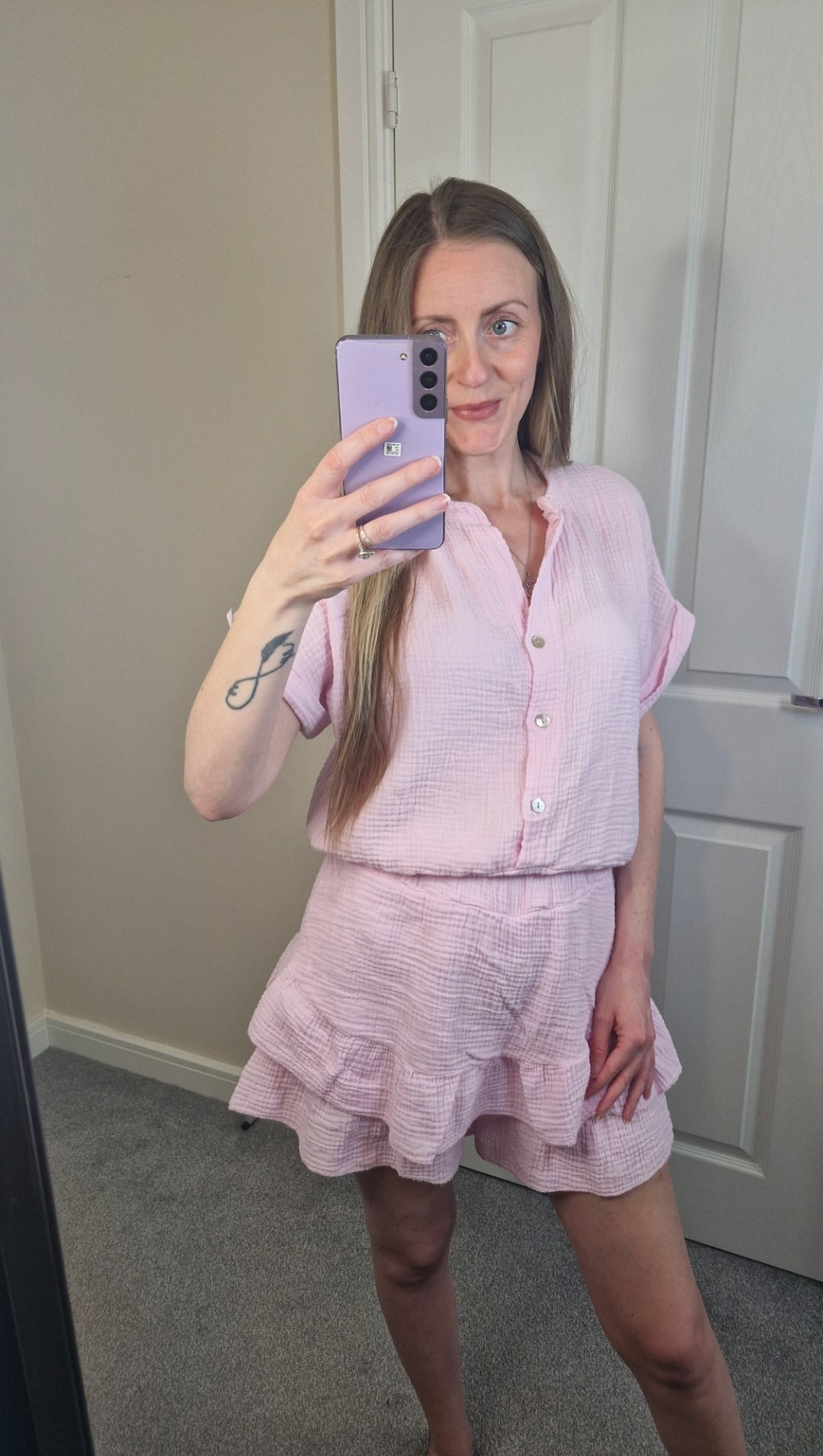 Lyra Cheesecloth 2-Piece Skort & Top Set