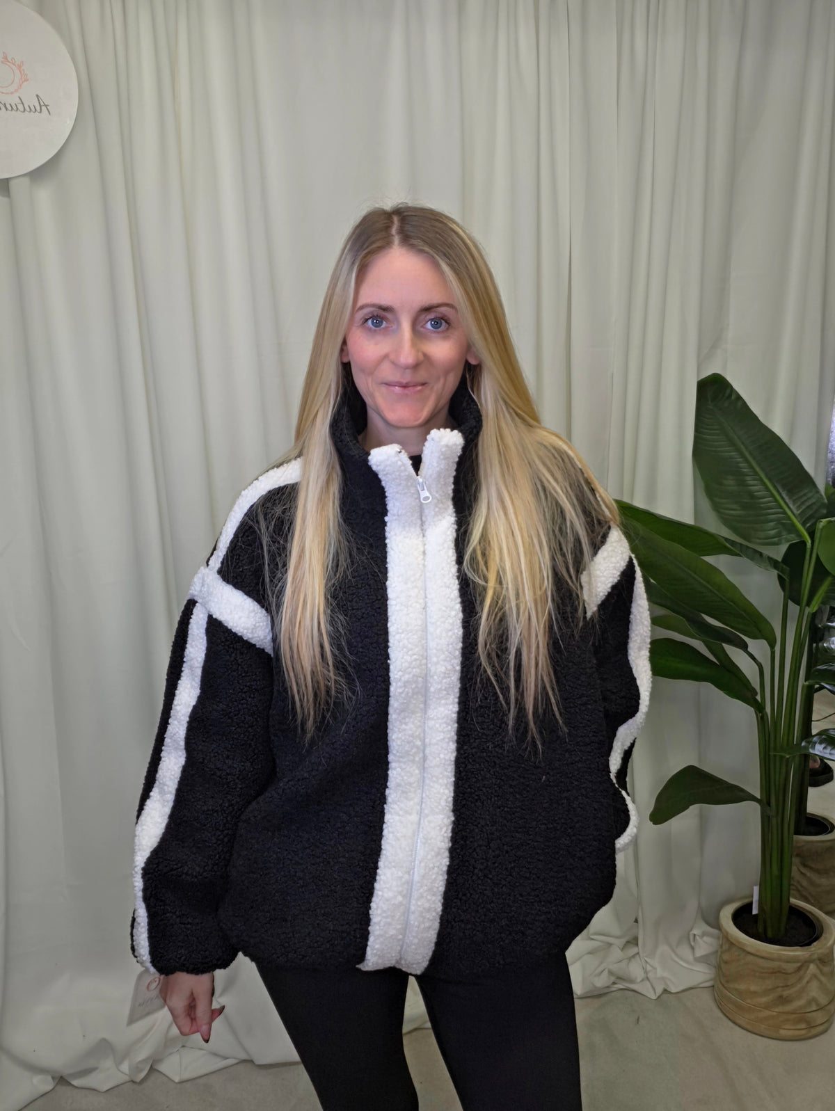 Carina Contrast Teddy Jacket
