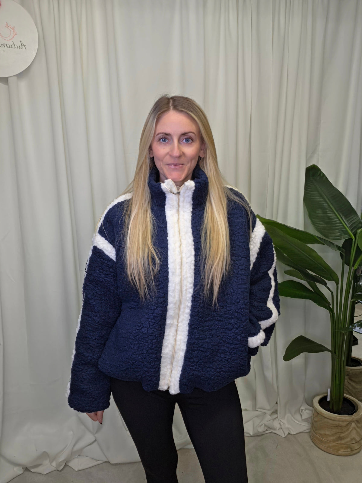 Carina Contrast Teddy Jacket