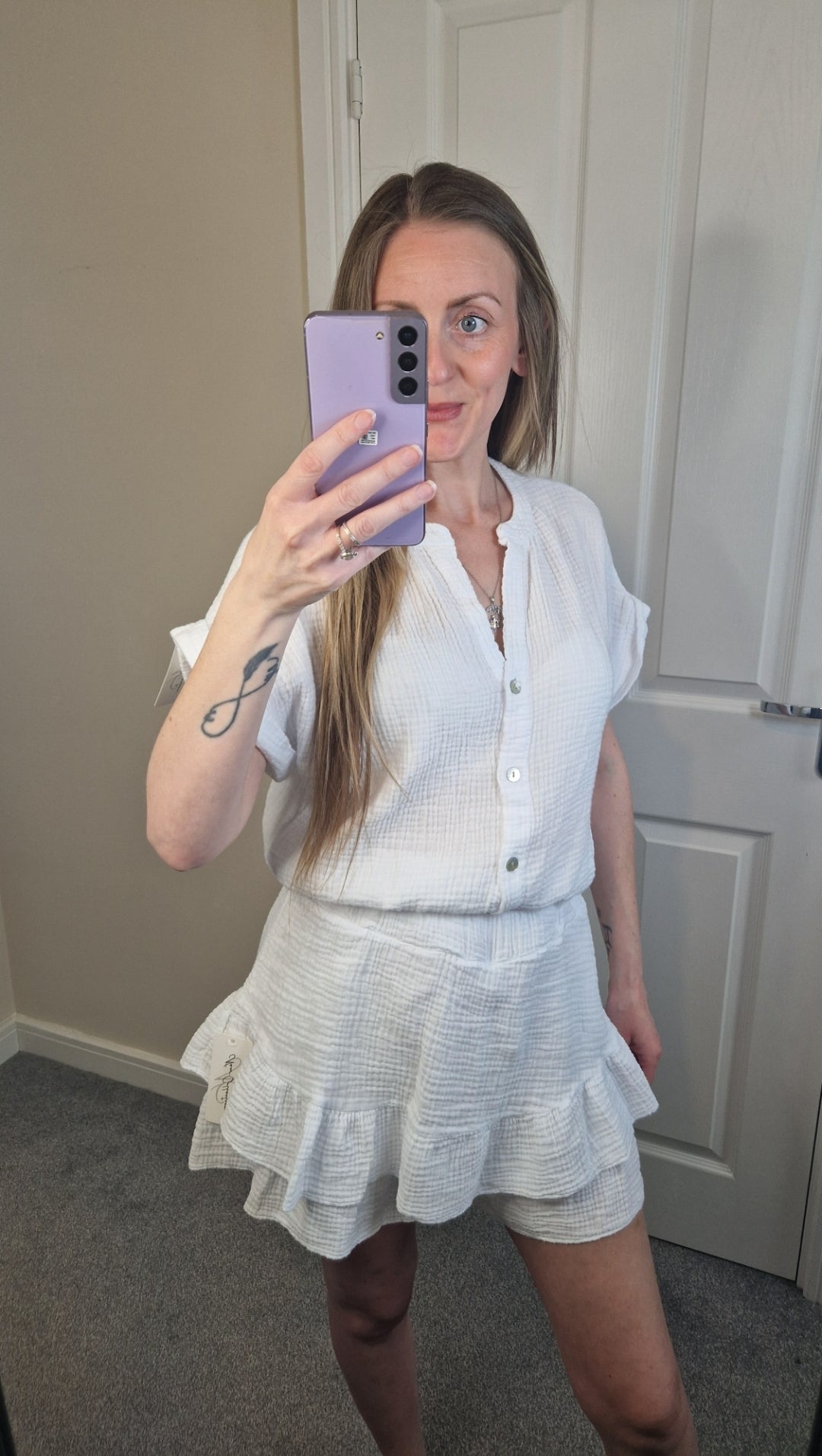 Lyra Cheesecloth 2-Piece Skort & Top Set
